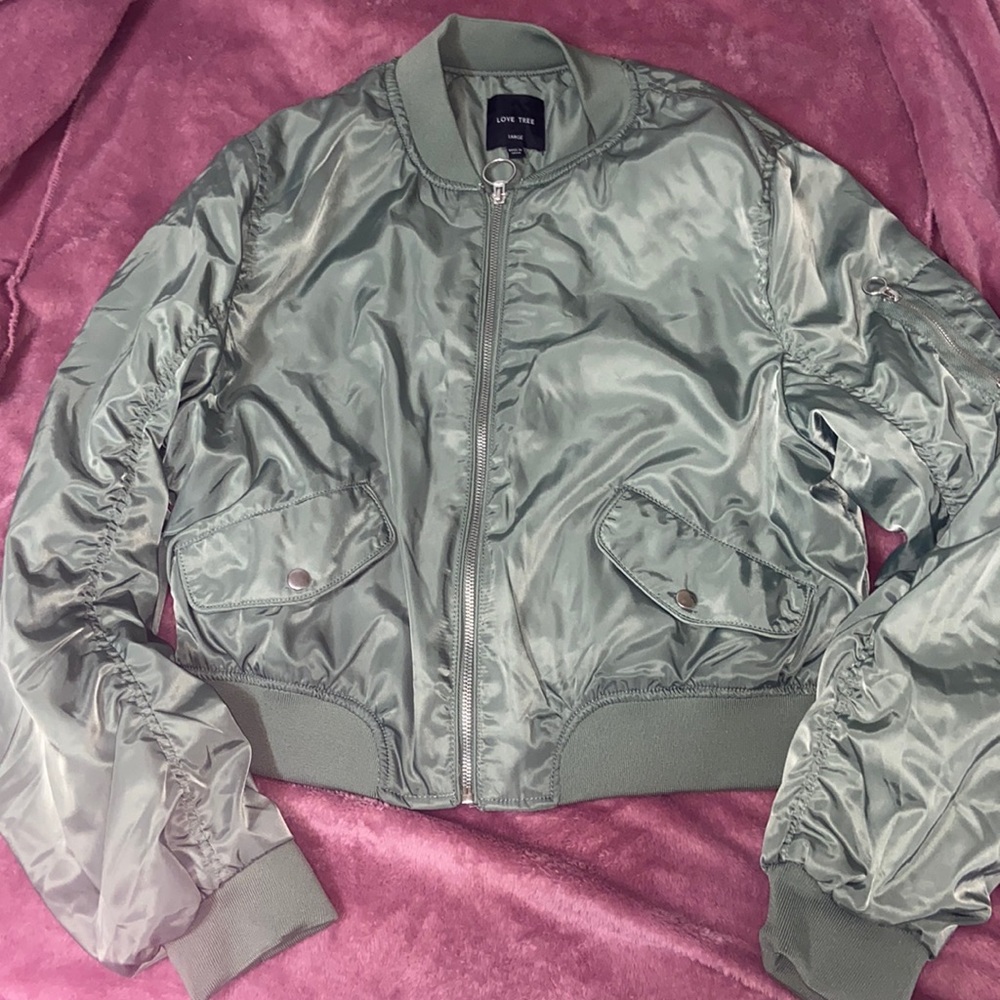 Size L- Love Tree Olive Green Women’s Jacket